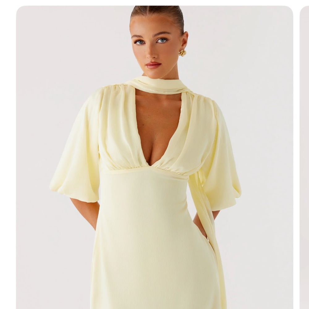 Elegant Yellow Mini Dress